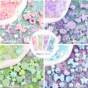 Acrylic Beads for Bracelet Making, Flower Bow Butterfly Candy GummyBear Aesthetic Bracelet Charms,Cute Beads for Jewelry Making DIY Necklace Keychain Phone Charm