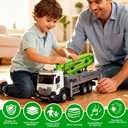 Cement Concrete Pump Truck Toy - Extendable Concrete Boom Pump Construction Trucks Site Playset Building Water Spray Todder Kids Age 3 4 5 6 7 8 Year Old Boy Birthday Christmas Vehicles Education Gift