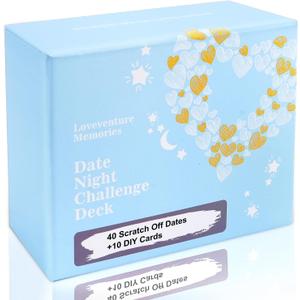 Adventure Challenge Book for Couples - Romantic Gift, Fun Date Night Box, Scratch Off Card Game with Exciting Ideas for Girlfriend, Boyfriend, Newlywed, Wife or Husband