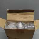 meekoo Dog Paw Plastic Cups, 12 oz, 50 Sets, Clear, Disposable, with Lids and Straws, for Parties and Celebrations (about 4.25 x 3.54 inches)