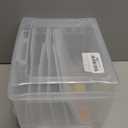 WRVCSS Greeting Card Storage & Organizer Box with 6 Removable Dividers for Holiday Birthday Get Well Cards Photos, Crafts, Scrapbooking(Clear)