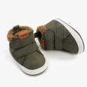 HsdsBebe Baby Ankle Boots Infant Boys Girls Fleece Booties Anti-Slip Rubber Sole Sneakers Toddler Newborn Walking Crib Shoes 0-3