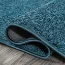 JONATHAN Y Haze Solid Low-Pile Turquoise Runner Rug 2x8, Coastal,Bohemian,Minimalist,Classic, Easy-Cleaning for Living Room,Bedroom,Kitchen,Pet Friendly,Non-Shedding (SEU100H-28)