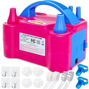 Electric Balloon Pump, YEPVIE 2 Modes Balloon Inflator with 2 Balloon Tying Tools, Air Pump for Balloon, Portable Balloon Blower Machine for Party Decoration