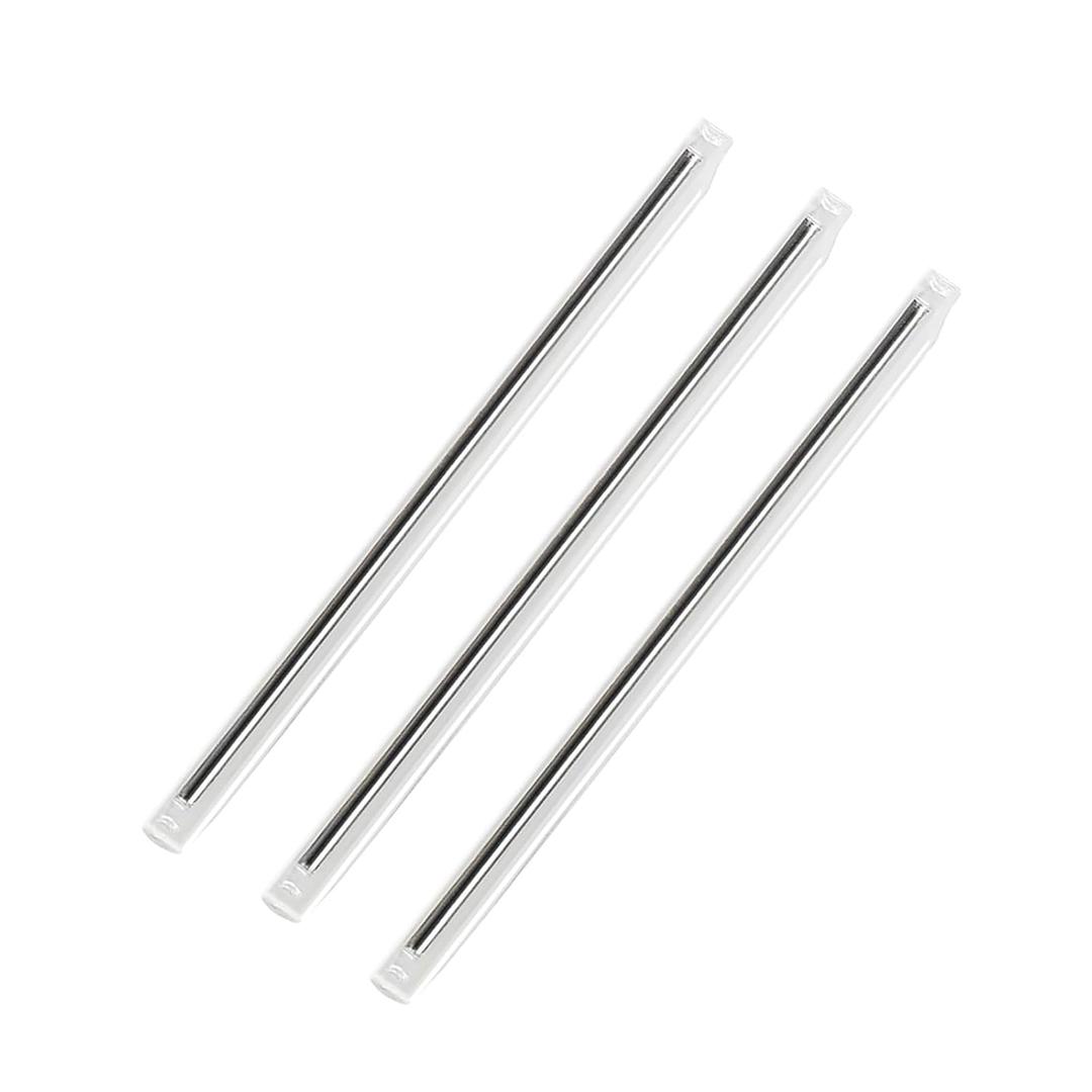 100pcs Fiber Optic Heat Shrink tubing Fusion Spliced Fiber Optic Cable Heat Shrink tubing Single Steel Needle 304 Stainless Steel PE Transparent Bare Fiber Protection Tube
