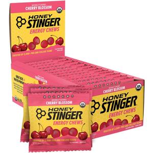Honey Stinger Organic Cherry Blossom Energy Chew, Gluten Free & Caffeine Free, for Exercise, Running and Performance, Sports Nutrition for Home & Gym, Pre and Mid Workout, 21.6 Ounces (Pack of 12) (EXP 08/30/26)
