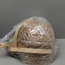 Plug in Wall Sconce,Farmhouse Wicker Wall Lamp Plug in,Hand Woven Rattan Wall Light Farmhouse Rustic Boho Sconces Wall Lighting for Living Room Bedroom (2 PACK, 2 Packs 9.8IN Rattan Lampshade)