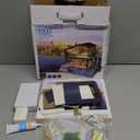 CUTEROOM Miniature House Kit, DIY Dollhouse Kit for Adults to Build, Mini House Making Kit with Furnitures, Time Apartment Dollhouse Kit with Swimming Pool Gifts for Women