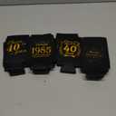 40th Birthday Party Decorations Can Cooler Sleeves, Neoprene Can Sleeves for 12 oz Cans & Bottles, 12 Pack Black and Gold 40th Birthday Gift for Men & Women, 4 Design