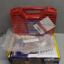 Ontel Battery Daddy Storage & Organizer Case w/Tester, Stores & Protects Up to 180 Batteries, Double-Sided, Clear Locking Lid, Secure Latches & Portable Carrying Handle - Red (Batteries Not Included)