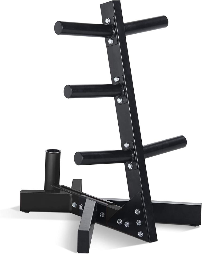 CAP Barbell Olympic Plate Tree Storage Rack, Multiple Colors (Black)