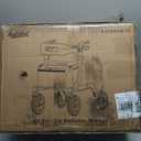 Walkers for Seniors with Seat, Foldable Rollator Walker, Reinforced Aluminum Frame, 10" Big Rubber Wheels for All Terrain, Built-in Cable, Lightweight Rolling Walker, Golden