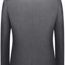 Cooper & Nelson Men's Suit Slim Fit, 3 Piece Suits for Men, One Button Solid Jacket Vest Pants with Tie, Tuxedo Set  (Gray, 46R/2XL)