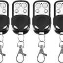 433mhz Copy Type Key Fob, Motorcycle Handlebar Garage Door Opener, 4pcs Universal Gate Garage Door Remote Control Key Fob or Car Garage Door Gate