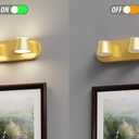 URSOLA 2 Light Bathroom Vanity Light, LED Gold Wall Light Fixtures, Up and Down Rotatable Dimmable, 13 inch Bathroom Lighting Fixtures Over Mirror