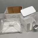 Laundry Room Organization Product: Lint Bin, Dryer Sheet Bin, And Detergent Bin with Measuring Cup, White, 4Pcs