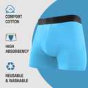 YESWEL Incontinence Underwear for Men, 150ML Absorbency Washable Reusable Cotton Heavy Flow Bladder Leak Proof Boxer Briefs (Multicolor01, XXX-Large)