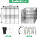 Eunika 8 Pack Round Plant Protector from Animals,24 Pcs 12" x 12" Metal Mesh to Keep Animals Out Wire Plant Protectors for Rabbits Chicken Duck Barricades for Garden Vegetable Flowers Protection