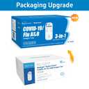 Healgen Rapid Check COVID-19, Flu A&B Antigen Test Kit, OTC 3-in-1 Flu & COVID Home Test, Easy to Read Dual Windows, Results in 15 Mins, 18-Month Shelf Life, 10 Test