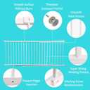 WAOWAO Window Safety Guards for Children Kids Child Toddler Pets Proof Extra Wide White Tension Security Window Guard Gate for Home Fit 61.41"-86.61" Sliding Windows (3 Piece)
