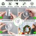 Wreath Hanger, Heavy Duty Suction Cup Hooks for Front Door, Plastic Clear Hooks for Halloween Christmas Wreaths, Welcome Sign, Glass Door, Tile Wall (Clear - 4 Pack)