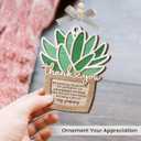 4 x 2025 Thank You Ornaments - Thank You Gifts for Women Men Boss, Coworkers, Friends, Meaningful Employee Teacher Appreciation Gifts at Christmas, Thankful Friendship Ornament for Christmas Tree