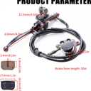 Upgraded Hydraulic Brake System The Left of The 7/8" Handlebars 50 inch Hose for 97cc 2.8HP Baja Doodle Bug DB30 Blitz Dirt Bug Racer Mini Bike Motorsports Go Kartssilver