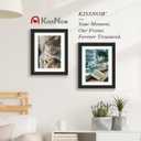 11x14 Picture Frame 2 Pack, Black Solid Wood, Wall Gallery Poster Frame