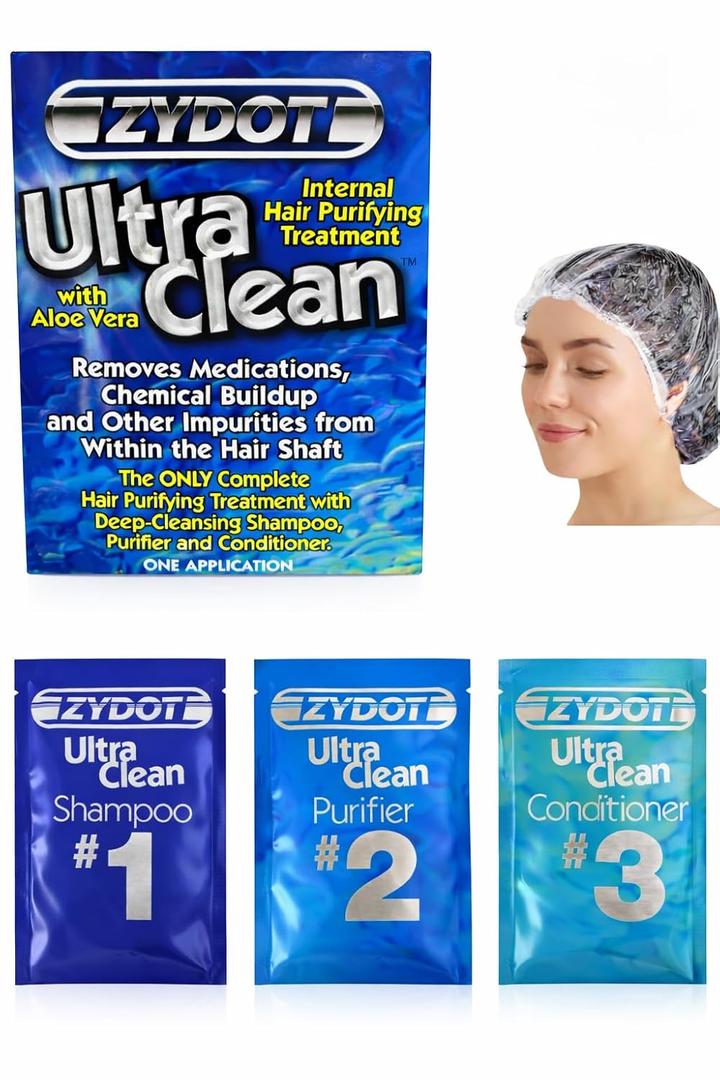 Zydot Ultra Clean Detox Shampoo & Conditioner Kit  Deep Cleansing Clarifying Shampoo for Hair Buildup Removal, Chemical & Impurity Detox, Purifying Hair Treatment With Shower Cap