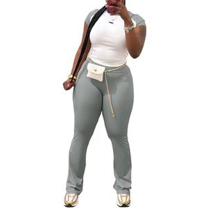 Nimsruc 2 Piece Outfits for Women Casual Sweat Sets (White, L)