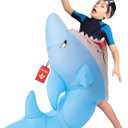 Morph Inflatable Shark Costume For Kids, Shark Attack Halloween Outfit, Halloween Blow Up For Fun Dress-Up