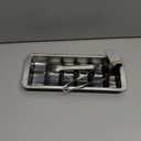 Stainless Steel Ice Cube Trays, Metal Ice Cube Trays for Freezer Vintage Inspired Design with Release Lever Remove Handle for Making Large Cubes Kitchen & Bar (1pcs+Tweezers & Finger Gloves)