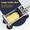 French Fry Cutter, Ruooson Professional Potato Cutter Slicer with 1/2 In Stainless Steel Blades, Great for Whole Potatoes Carrots Cucumbers.