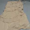 Women's Mini Dress One Shoulder Ruffle Mesh Dresses Layered Backless Vacation Party Sundresses, Small