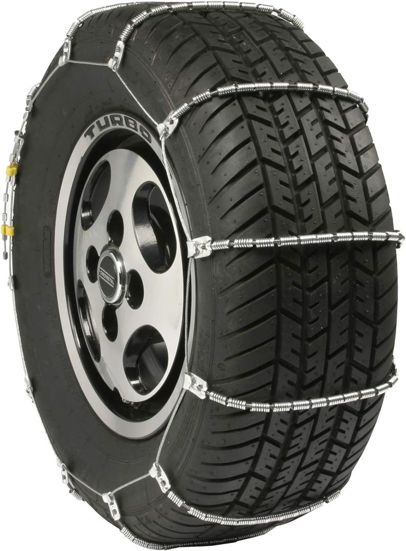 SCC SC1040 Radial Chain Cable Traction Tire Chain - Set of 2, Silver