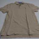 Tommy Hilfiger Men's Short Sleeve Cotton Pique Polo Shirt in Classic Fit (Large, Khaki Heather)