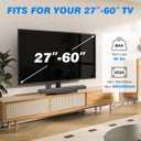 Rfiver Universal Swivel TV Stand for 27-50 55 60 Inch TVs, Height Adjustable Table Top TV Stand Mount Hold up to 88 lbs, Pedestal TV Stands with Tempered Glass Base, Replacement TV Mount Stand