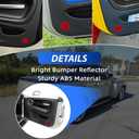 Door Reflector Trim Compatible with Chevrolet Corvette C6 2005-2013, SSR 2003-2006 Compatible with Pontiac Bonneville 2261-2756 Interior Front Door Reflector Warning Trim Red FL/FR Side