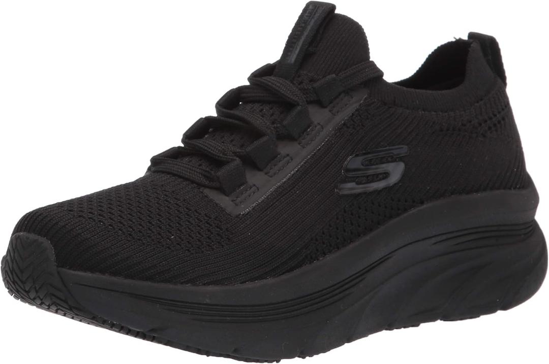 Skechers Women's Work Relaxed Fit: D'lux Walker Sr-Ozema Slip-on Sneakers (7.5, Black)