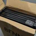 BFNN Metal Short Dog Gate, 16.5" High to Step-Over, Free Standing Foldable Pet Gate, Up to 72" Wide Puppy Fence for Stairs and Doorways, Indoor & Outdoor Use, No Drilling and No Assembly, Black