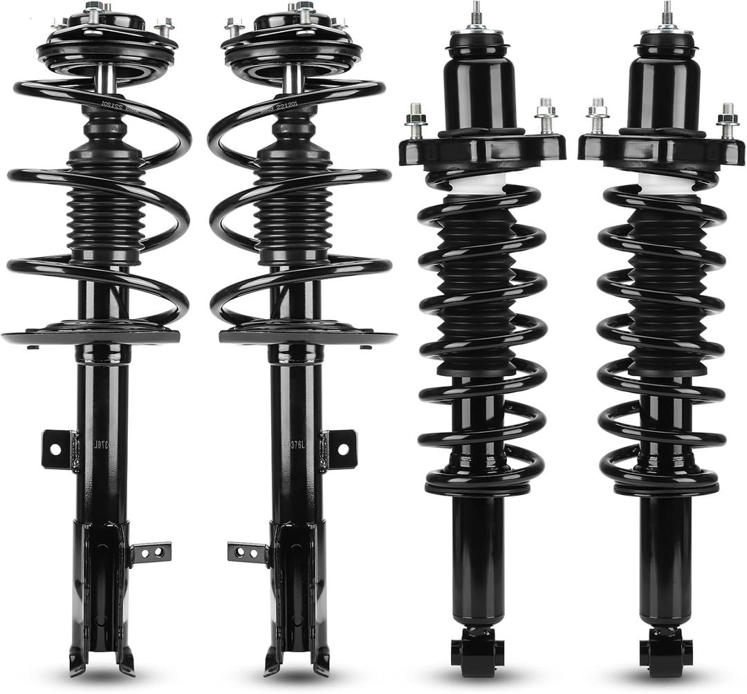 Front & Rear Struts w/Coil Springs for 2007-2012 Dodge Caliber (Exc. RT/SRT-4) / 2007-2010 Jeep Compass / 2007-2010 Jeep Patriot, Shock Absorbers (Fits 172367 172368 172401) 2008 2009 2011