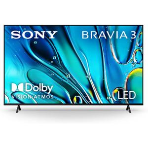 Sony 55-Inch 4K Ultra HD BRAVIA 3 LED Smart TV with Google TV, LED Flat Screen, Dolby Vision HDR, Google TV, Exclusive PS5 Features, (K-55S30)
