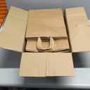 Toovip 90 Pack Plain Brown Kraft Paper Bags with Handles Bulk, Multiple 3 Assorted Sizes Gift Bags for Favors Grocery Retail Party Birthday Shopping Business Goody Craft Merchandise Take Out Sacks