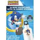 Sonic 16 Mini Valentines Cards with Jumbo Stickers, Pack of 2