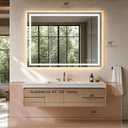 ModernMate 40"x32" LED Bathroom Mirror, Front & Backlit, Anti-Fog