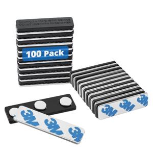 Mifflin-USA Name Tag Magnets (100 Magnets, 1.75 x 0.5 inches), Name Tag Magnet Backs w/ 3 Extra-Strong Neodymium for ID Badge Holders Mifflin-USA Name Tag Magnets (100 Magnets, 1.75 x 0.5 inches), Name Tag Magnet Backs w/ 3 Extra-Strong Neodymium for ID Badge Holders