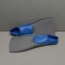 Speedo Unisex-Adult Swim Training Fins Rubber Long Blade (Medium, Blue/Grey SIOC)