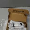 Haliwu 10 Pack White Marble Grain Cabinet Pulls, 3-3/4 inch Black Kitchen Handles, 2 Tone Solid Square Dresser and Drawer Hardware