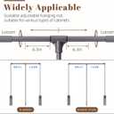 Nisorpa Pull Down Closet Rod, Adjustable 35-47 Inch Aluminium Soft-Close Wardrobe Lift Rail Organizer for Hanging Clothes, Two-way Buffering Side & Back Mounted Closet Rod 45 LBS Load Capacity