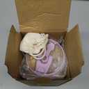 Pandaloo Glass Cups With Lids and Straws -20 Fl Oz- Perfect Size Iced Coffee Cup - Smoothie Cup With Bamboo Lid and On the go Lid - Glass Tumbler With Straw (1 Count (Pack of 1), Lilac Rhapsody)